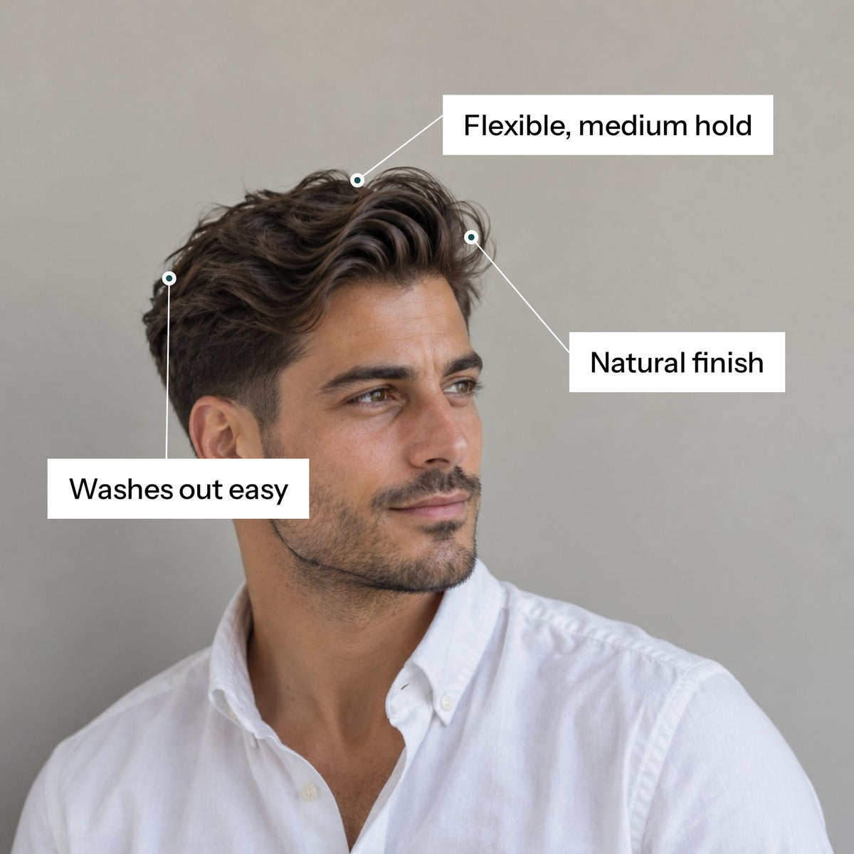MMIX Forming Cream on styled hair: flexible medium hold, natural finish, washes out easy